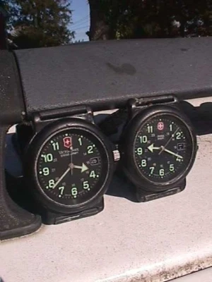 VICTORINOX and SWISS ARMY BRAND 24 HOUR DIAL MILITARY TIME WATCH PARTS - Image 1 of 4