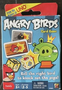 Mattel Angry Birds Family Card Game King Pig Dice Age 5 + 2 - 5 Players Used - Picture 1 of 6