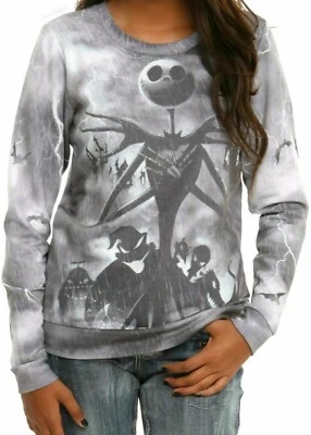 Disney The Nightmare Before Christmas Sublimation Stormy Night Jack Pullover New - Image 1 of 2