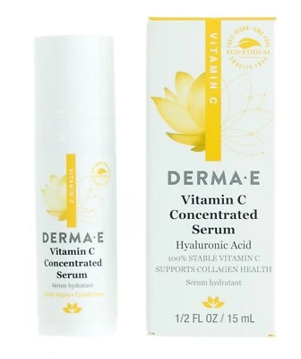 Derma.E Vitamin C Concentrated Serum with Hyaluronic Acid, 0.5 oz, BB: 03/2024 - Image 1 of 4