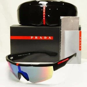 Prada Black Shield Sonnenbrille Chameleon Rossa Halstuch Visier Segeln SPS 03X DG0-08F - Bild 1 von 12