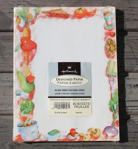 Papel diseñado por sello, 50 hojas de anuncios gráficos de cocina de alimentos - Imagen 1 de 4