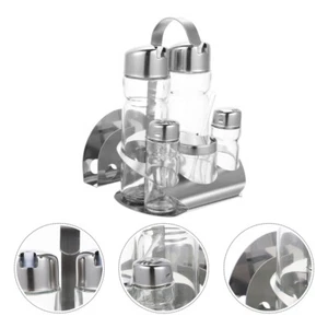 Seasoning Bottle Set Kitchen Bottles Condiment Stainless Steel Container - Picture 1 of 12