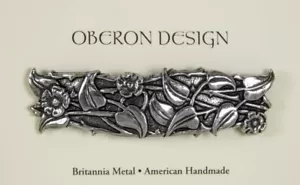 Oberon Design | Haarspange | Periwinkle Floral | Handcrafted Britannia Metal - Bild 1 von 19
