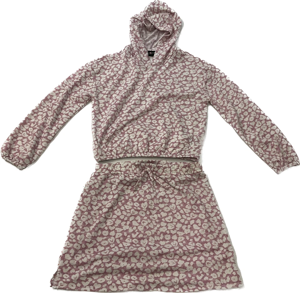 Amy Byer Hoodie Skort Outfit Girls Size L Multicolor Mauve - Image 1 of 4