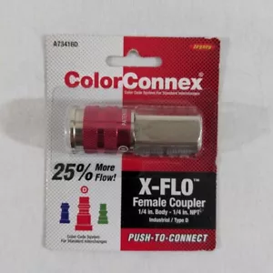 Nuevo Acoplador ColorConnex X-Flo Industrial D 1/4" FNPT Rojo - A73416D - Imagen 1 de 2