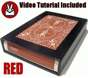 DECK VANISH VANISHING CARD BOX MAGIC TRICK GO DISAPPEARING CASE RED BICYCLE BACK - Picture 1 of 1