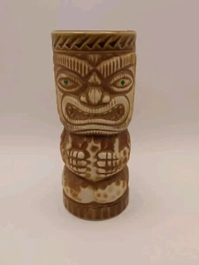 Vintage Orchids of Hawaii Tiki God Mug Green Jewel Eyes 6.25” Made in Japan - Picture 1 of 8