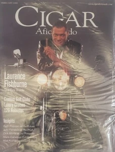 Cigar Aficionado Magazine February 2000 Laurence Fishburne - Picture 1 of 3