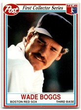 1990 POST CEREAL FIRST COLLECTOR SERIES WADE BOGGS BOSTON RED SOX #17