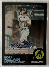 2022 Topps Heritage Minor League • Matt McLain • AUTO IN CARD • Black /50