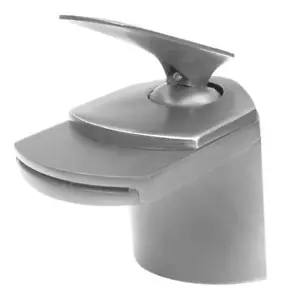 Novatto Bathroom faucet Waterfall Single-Handle Wave Ceramic Disc Brushed Nickel - Picture 1 of 3
