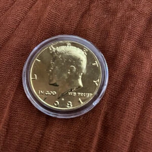1981 24k GOLD PLATED KENNEDY HALF DOLLAR 1960-1985 25 YEARS - Bild 1 von 6