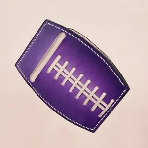 American Football Purple Glove Wallet Card Holder, Custom Leather Card Wallet - Picture 1 of 6