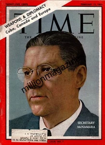 1963 Time February 15- Robert McNamara; Jerome AZ; Kandinsky art; Cuba;Las Vegas - Picture 1 of 1