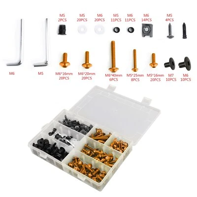 Fairing Bolt Kit Bodywork Screws for Honda  CBR900RR/1000RR CBR1100XX GD AT2 H0 - Image 1 of 4