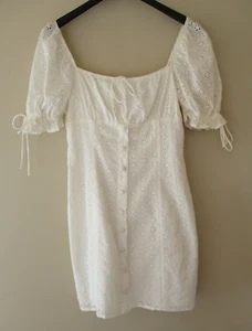 SABA SKIRT WOMENS WHITE Broderie Anglais KOYA DRESS Size M Cotton NWT - Picture 1 of 10