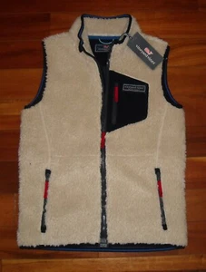 NWT Boy's Vineyard Vines Fashion Knits Sherpa Vest Size L (16) Color Stone $88 - Picture 1 of 9