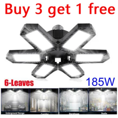 Garage Light 9000000LM Deformable LED Super Bright Bulb Work Shop Ceiling Lights - Image 1 of 4