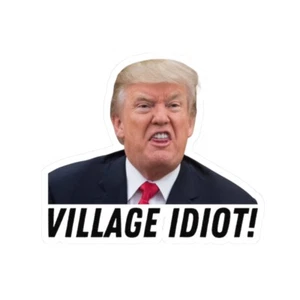 50 Anti Trump Stickers, Trump Village Idiot 2x2 Stickers, Humorous Stickers - Picture 1 of 4