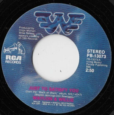 Just To Satisfy You / Get Naked With Me / Waylon Jennings & Willie Nelson NM - Image 1 of 2