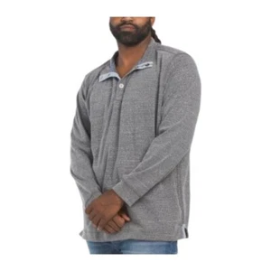 Tommy Bahama Mens Gray Half Snap Mock Neck Big Tall Sweatshirt Sz 2XL B NEW - Picture 1 of 11