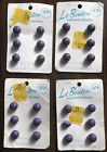 Vintage Le Bouton Buttons On Card - Purple