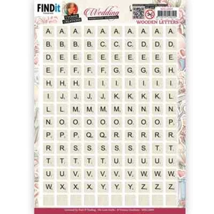 Find It Wooden Look Paper Letters - Beige - Wedding pop out tiles Alphabet - Picture 1 of 1