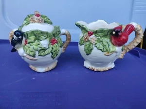 Cracker Botte Giardino Vacanze Natale Inverno Uccellini Decorativi Crema e Zucchero - Foto 1 di 10