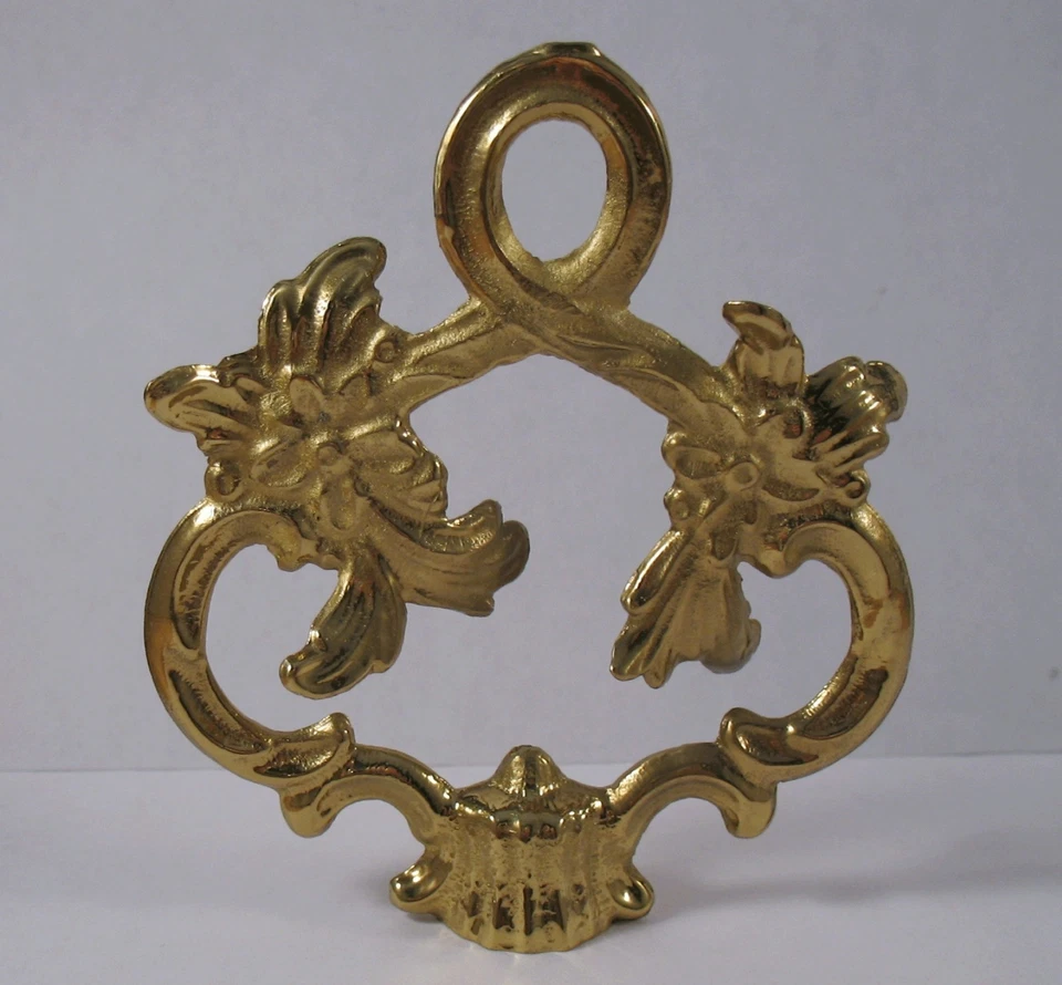 FINAL DE LÁMPARA Latón Sólido Ornamentado Lazo Elegante con Flores (T528) Foto 1 de 1