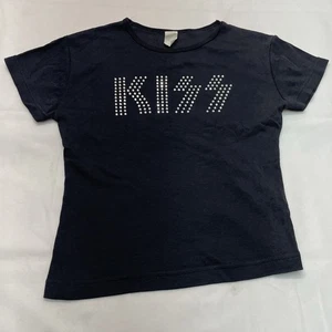 Camisa vintage Kiss con detalle de cristal camiseta de concierto negra para mujer talla S - Imagen 1 de 15