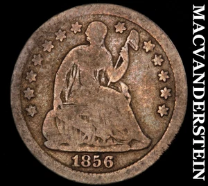 1856 Sitzende Freiheit Half Dime - seltenes besseres Datum keine Reserve #G46 - Bild 1 von 2