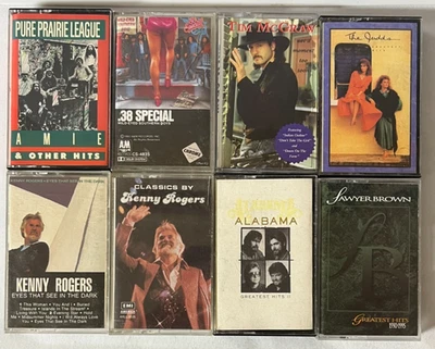 Lot 8 Country Music CASSETTE TAPES,Kenny Rogers, 38 Special, Alabama, Tim Mcgraw - Image 1 of 3