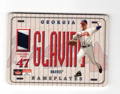 Placas de identificación Fleer Platinum 2001 #NNO Tom Glavine [92/125] Salón de la fama Atlanta Braves Salón de la fama Foto 1 de 2