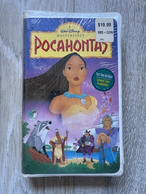 Pocahontas (VHS 1996) Disney's Masterpiece FACTORY SEALED NEW! RARE - Imagem 1 de 4