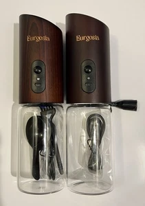 Holz Schwerkraft Pfeffer & Salz Set Elektrische Mühle USB Wiederaufladbar - Bild 1 von 9