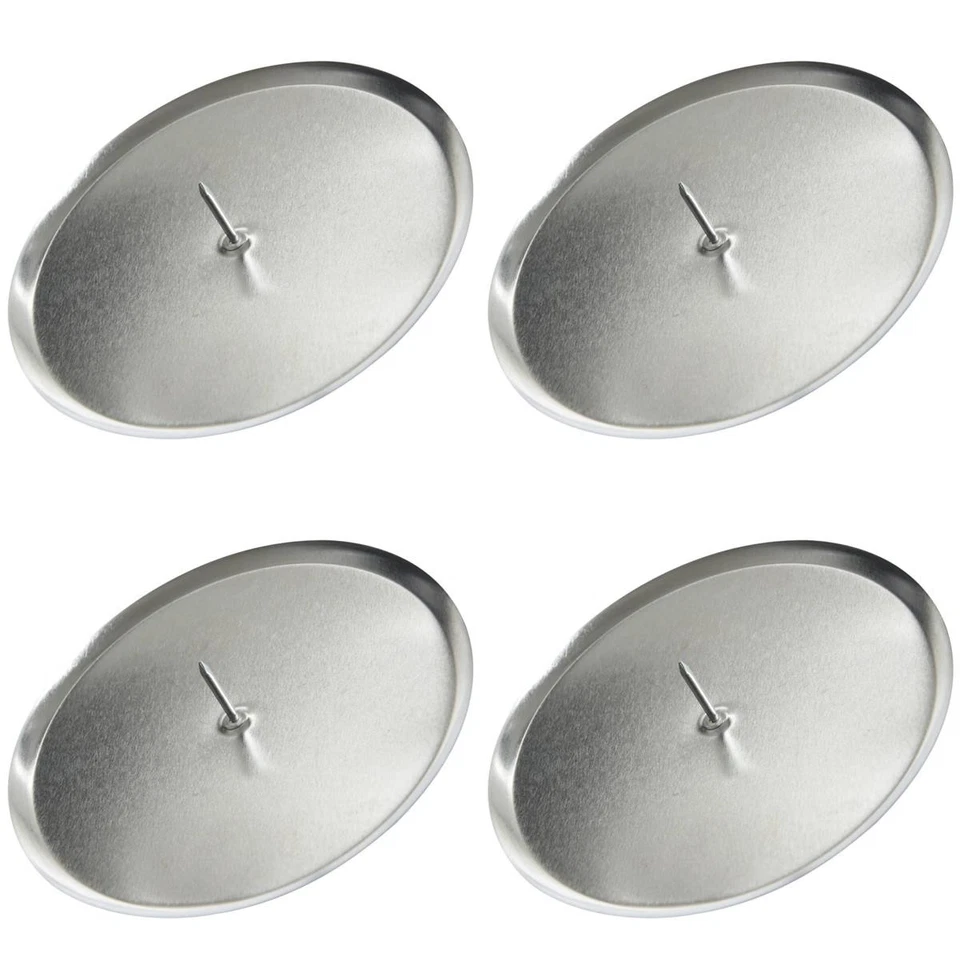 Decoris Adventskerzenhalter - Silber, 4 Stück