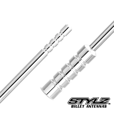 STYLZ 9" CHROME BILLET ANTENNA FITS CHEVY  1500 2500 3500 TRUCK 1988 TO 2026 - Image 1 of 3
