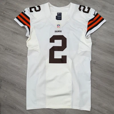 Camiseta deportiva Johnny Manziel Team Issue 2014 Cleveland Browns 44 Q-BK auténtica corte profesional Foto 1 de 4