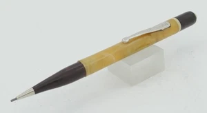 Matita meccanica Redipoint Tan Swirl sfaccettata con bordo cromato 1,1 mm - anni '30 circa - Foto 1 di 4