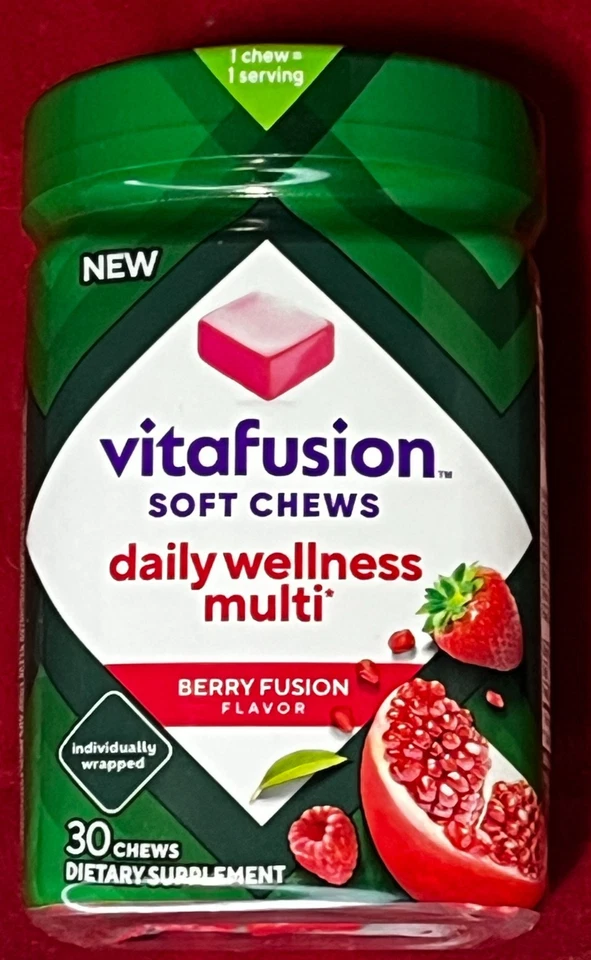 NEW Vitafusion Daily Wellness Berry Fusion Soft Chews SEALED 12/2025 - Изображение 1 из 1