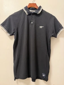 Arsenal Official Black Polo Shirt Men’s Medium Embroidered Short Sleeve EPL - Picture 1 of 9