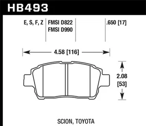 Hawk Performance HB493F.650 HPS Disc Brake Pad - Picture 1 of 4