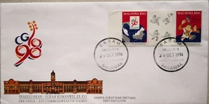 Malaysia FDC with Stamps (29.10.1994) - Pre-issue '95 of XVI Commonwealth Games - Picture 1 of 5