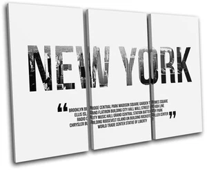 Tipografía local de las áreas de Nueva York LIENZO ARTE PARED impresión imagen VA - Imagen 1 de 1