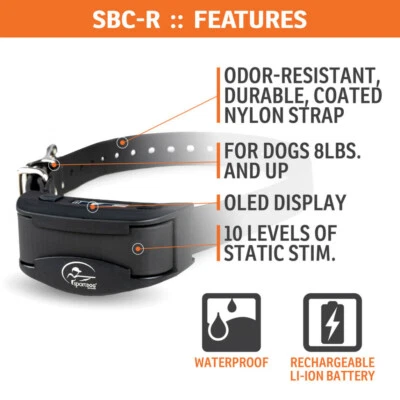 NEW SportDOG No Bark SBC-R Waterproof & Rechargeable Bark Control Collar  - Image 1 of 4