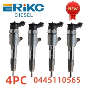 4PC 0445110565 Fuel Injector 0445110566 for Citroen Ford Peugeot 9802776680 - Bild 1 von 10