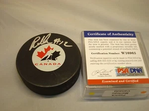 Disco de hockey autografiado por el equipo firmado por Patrick Marleau certificado de autenticidad PSA/DNA 1A - Imagen 1 de 4