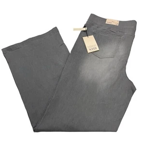 NYDJ Jeans Womens 18 Pull On Wide Leg Grey Denim High Waist Stretch Denim Casual - Picture 1 of 10