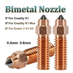 0.4mm 0.6mm Bimetal Nozzle For Ender 3 V3 KE/ Creality K1(Max)/CR-M4 3D Printer - Zdjęcie 1 z 16